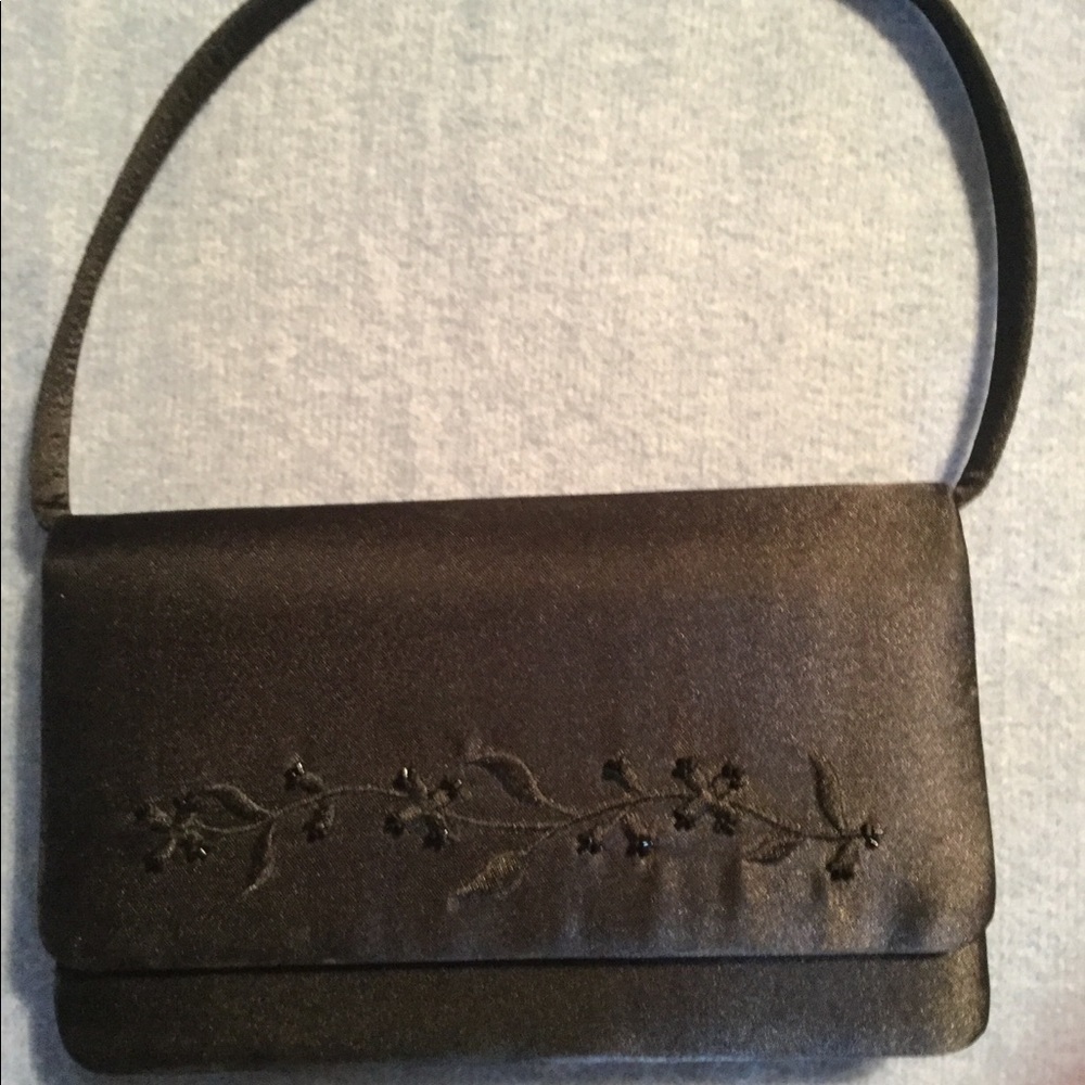 Black satin Evening Bag